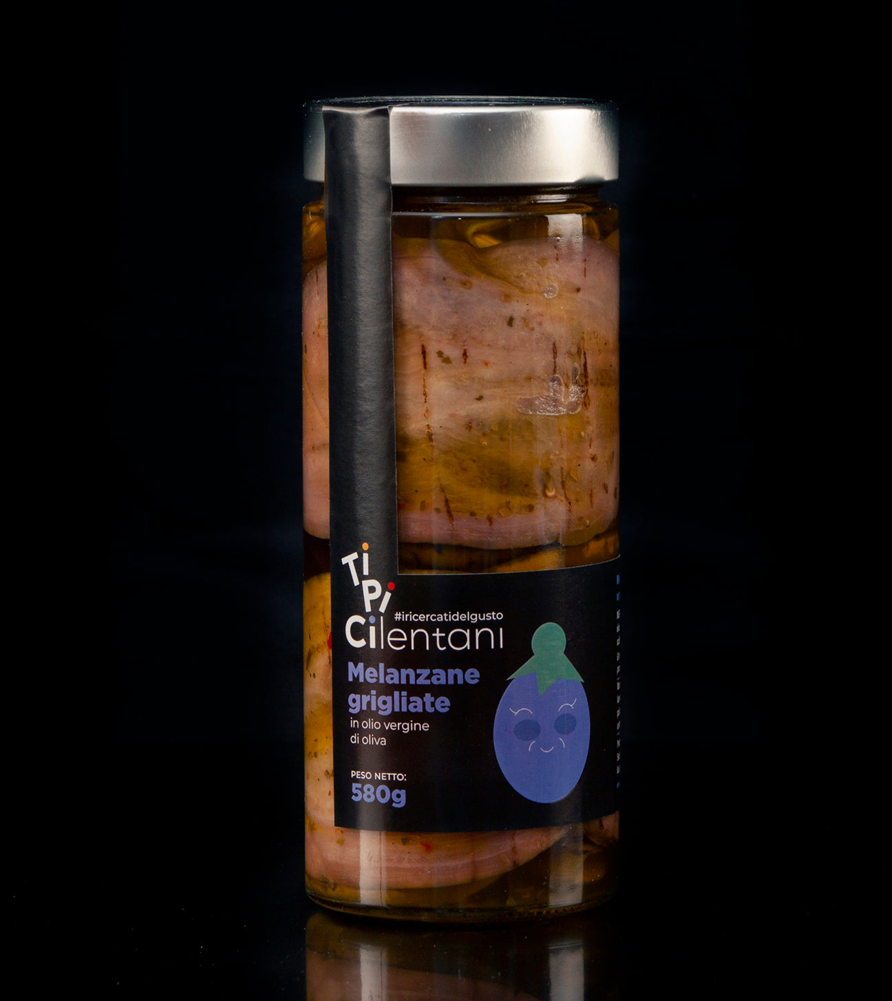 Grilled aubergines in virgin olive oil 580 g