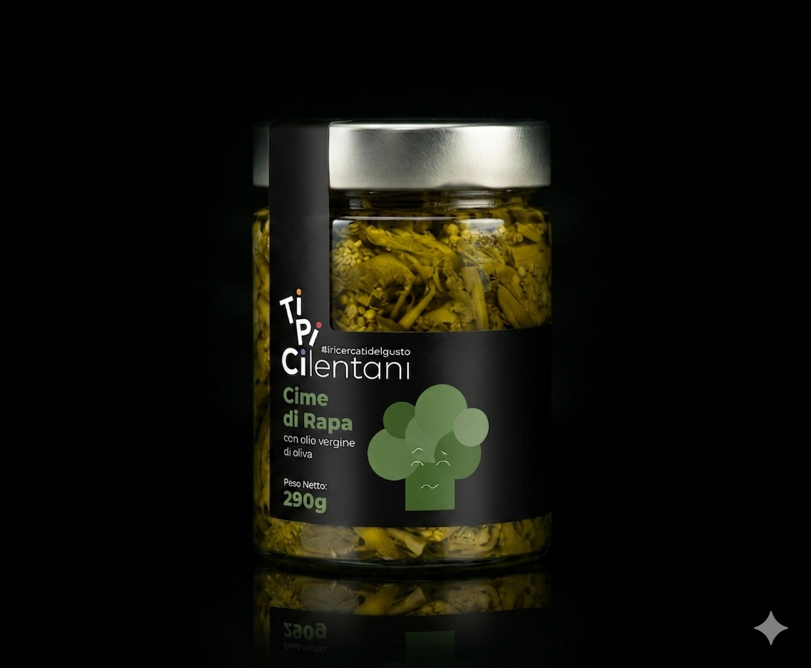 Cime di rapa con olio vergine di oliva 300 g