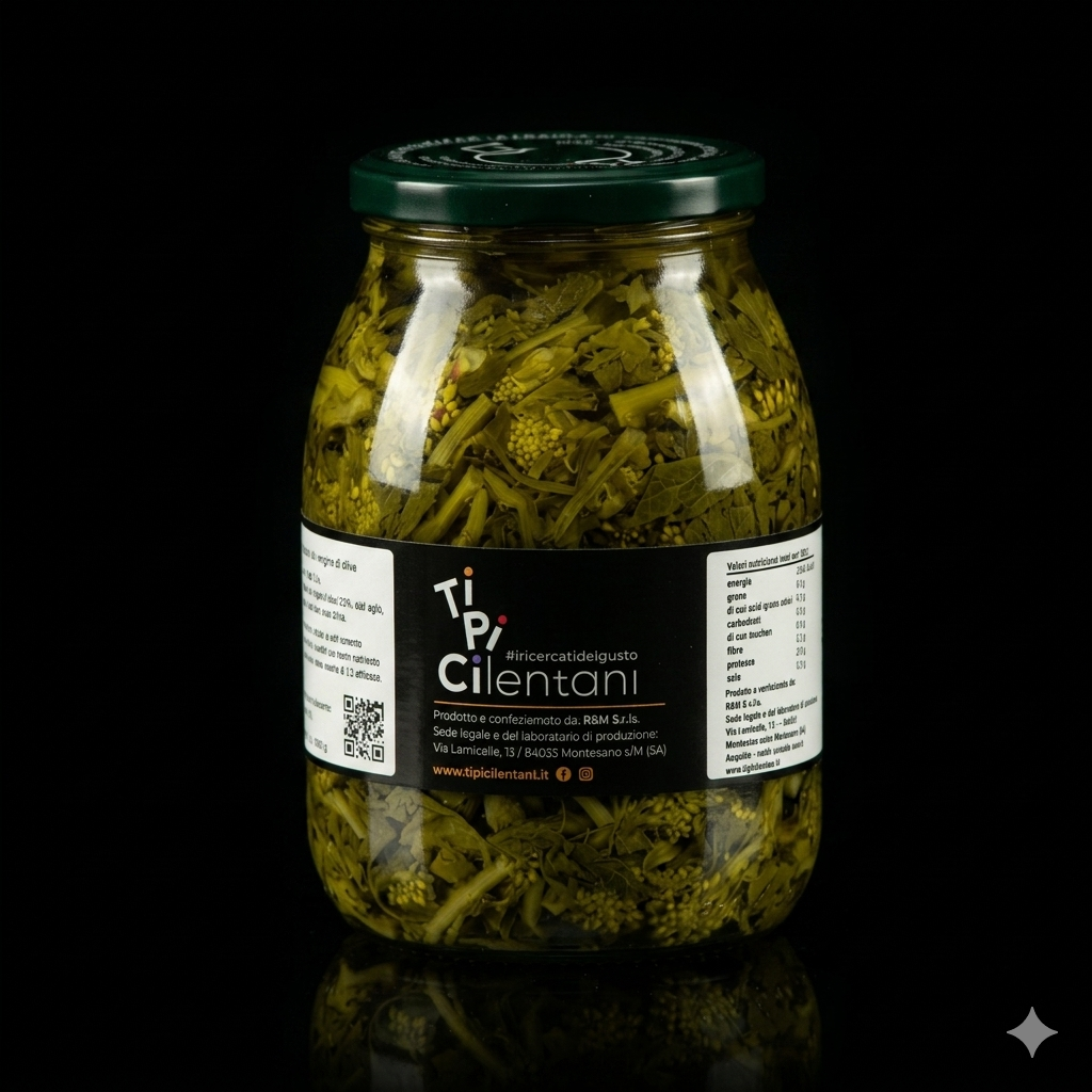 Cime di rapa con olio vergine di oliva 1kg
