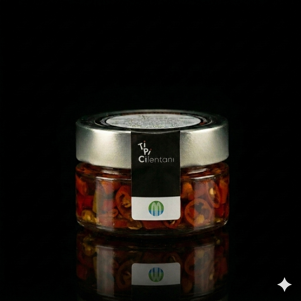 Hot chili peppers in virgin olive oil 100g