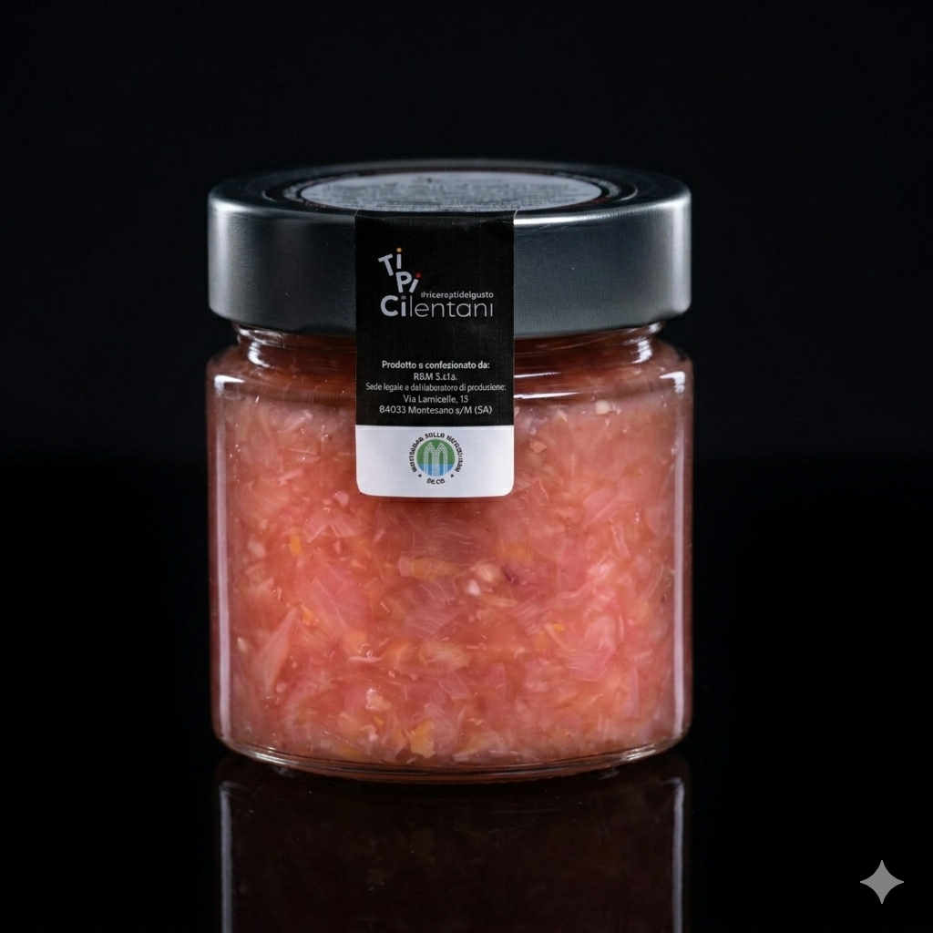 Composta di cipolle con scorze di limoni 200g